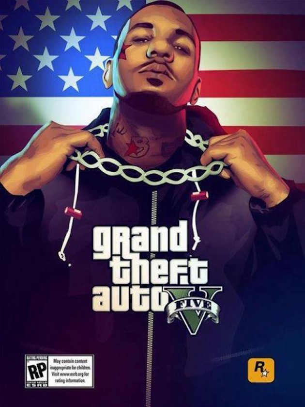 Rapper The Game in Grand Theft Auto V.